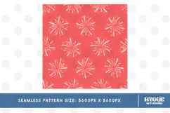 American 4th of July Patriotic Fireworks Seamless Pattern Product Image 2