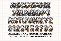 Halloween Alphabet png clipart, halloween letters doodle Product Image 5