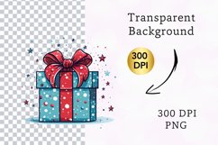 christmas gift clipart, christmas gift sublimation Product Image 2