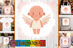 Stylish TOTE BAG Art Ideas PNG, Cupid Product Image 1