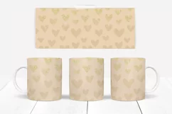 Heart Mug Wraps 10 Colours PNG & JPG Browns Product Image 4