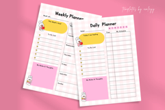 Cute Daily and Weekly Planner Canva Template | Editable Product Image 2