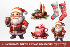 Hand Drawn Cozy Christmas Sublimation Christmas Clipart Product Image 1