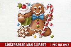Gingerbread Man Clipart Bundle PNG Product Image 12