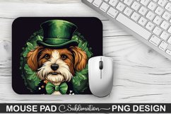 St. Patrick's Day DOG Sublimation Mouse Pad Design Product Image 1