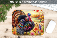 Turkey Mouse pad Sublimation - Thanksgiving Animal PNG Product Image 1