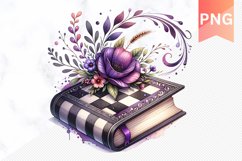 Books Flowers - Clipart PNG Design Product Image 1