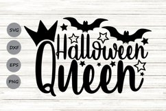 Halloween Queen Svg, Halloween Svg, Bat Svg, Spooky Svg. Product Image 1