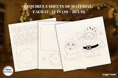 Santa Claus Candle Holder Laser Cut | Glowforge | SVG Product Image 2