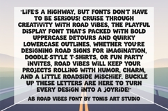 Road Vibes Font | Fun Display Alphabet| Bold &amp; Outline Product Image 2