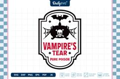 Halloween Poison Label SVG Vintage Apothecary Cut File Product Image 1