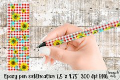 watercolor farm sunflowers epoxy pen small wrap sublimation Product Image 1