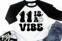 11 Is A Vibe SVG - 11th Birthday Retro - Eleven Birthday Boy Product Image 4