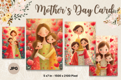 Mother&#039;s Day Card Happy MOM flower Printable Gift Card_11 Product Image 1