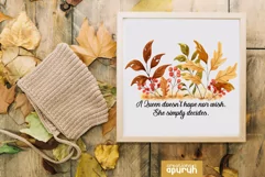 Autumn Floral Motivational Quotes Sublimation 11 Product Image 4