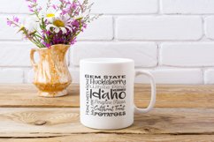 State of Idaho Cut File| Square Typography Product Image 2