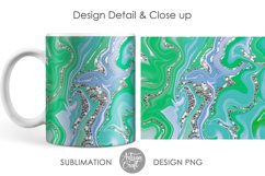 Sublimation mug design, fluid art, chunky glitter Product Image 6