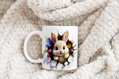 Funny Spring Bunny Break Through Mug Wrap Product Image 4