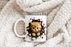 Funny Spring Cat Break Through Mug Wrap Product Image 4