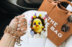 Funny Spring Chick Break Through Mug Wrap Product Image 2