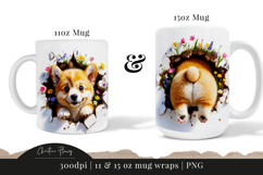Funny Spring Corgi Break Through Mug Wrap Product Image 5