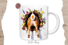 Funny Spring Deer Break Through Mug Wrap Product Image 3