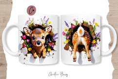 Funny Spring Deer Break Through Mug Wrap Product Image 1