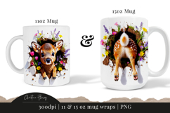 Funny Spring Deer Break Through Mug Wrap Product Image 6