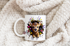 Funny Spring Deer Break Through Mug Wrap Product Image 4