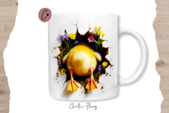 Funny Spring Duck Break Through Mug Wrap Product Image 3