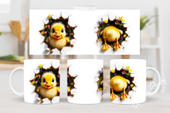 Funny Spring Duck Break Through Mug Wrap Product Image 5