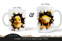 Funny Spring Duck Break Through Mug Wrap Product Image 6