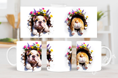 Funny Spring Bulldog Break Through Mug Wrap Product Image 5
