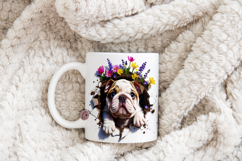 Funny Spring Bulldog Break Through Mug Wrap Product Image 4