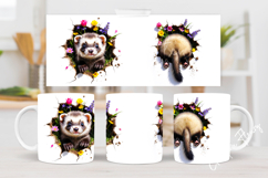 Funny Spring Ferret Break Through Mug Wrap Product Image 5