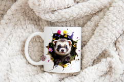 Funny Spring Ferret Break Through Mug Wrap Product Image 4