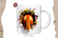 Funny Spring Fox Break Through Mug Wrap Product Image 3