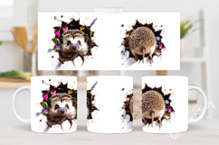 Funny Spring Hedgehog Break Through Mug Wrap Product Image 5