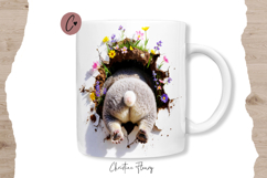 Funny Spring Koala Break Through Mug Wrap Product Image 3