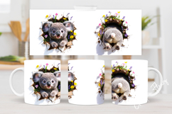 Funny Spring Koala Break Through Mug Wrap Product Image 5