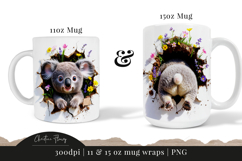 Funny Spring Koala Break Through Mug Wrap Product Image 6