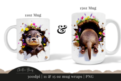 Funny Spring Otter Break Through Mug Wrap Product Image 6