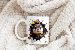 Funny Spring Otter Break Through Mug Wrap Product Image 4