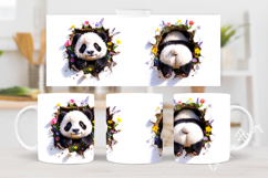 Funny Spring Panda Break Through Mug Wrap Product Image 5