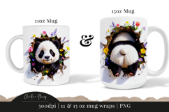 Funny Spring Panda Break Through Mug Wrap Product Image 6