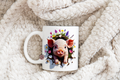 Funny Spring Pig Break Through Mug Wrap Product Image 4