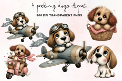 Peeking Dogs Clipart PNG Product Image 1