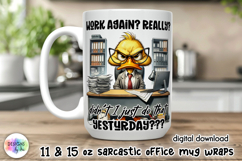 Sarcastic Office Mug Wrap, Funny Office Worker Mug Design Product Image 1