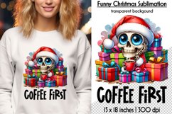 Funny Christmas Sublimation Bundle, Skeleton Santa PNG Product Image 17