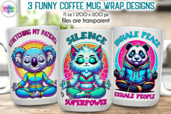 Funny Coffee Mug Wrap Bundle, Introvert &amp; Coffee Lover Quote Product Image 13